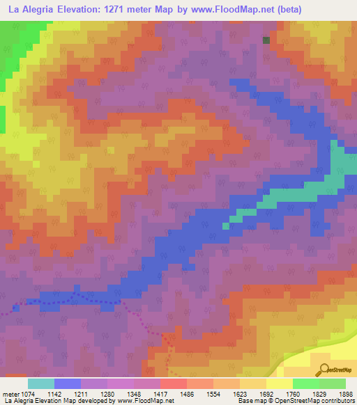 La Alegria,Venezuela Elevation Map