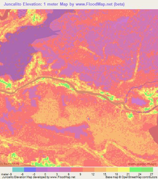 Juncalito,Venezuela Elevation Map