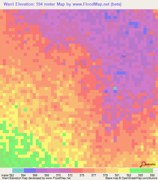 Warri,Sudan Elevation Map