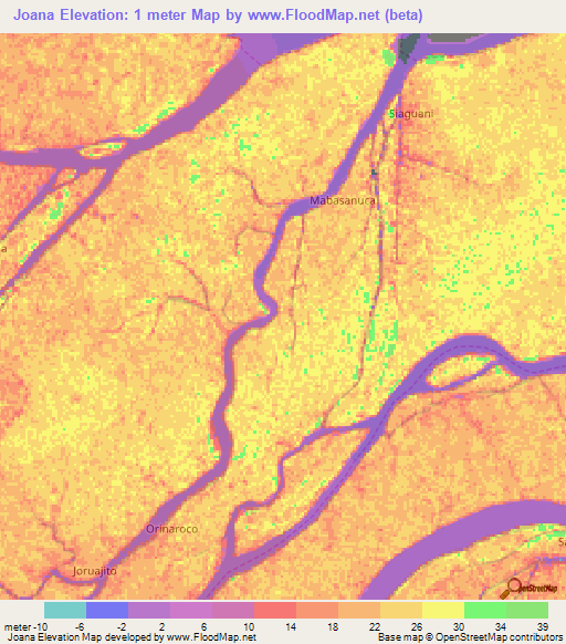 Joana,Venezuela Elevation Map