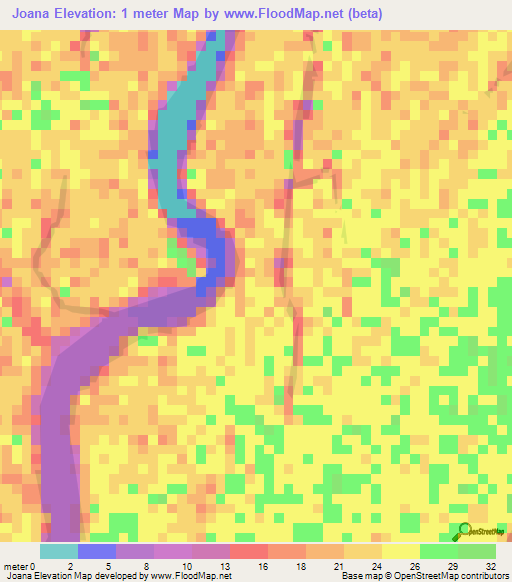 Joana,Venezuela Elevation Map