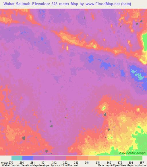 Wahat Salimah,Sudan Elevation Map
