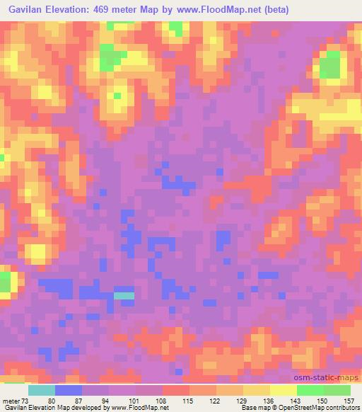 Gavilan,Venezuela Elevation Map