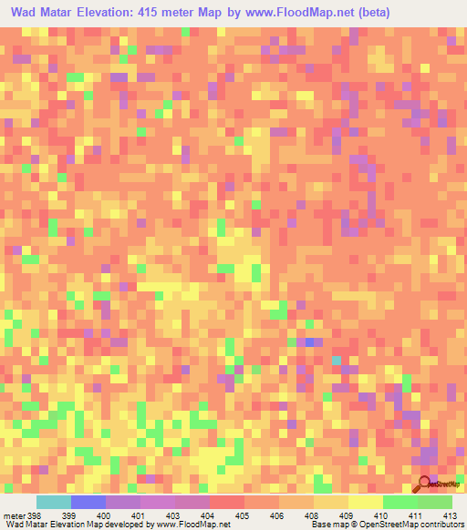 Wad Matar,Sudan Elevation Map
