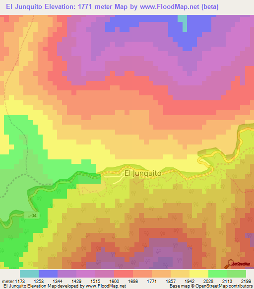 El Junquito,Venezuela Elevation Map