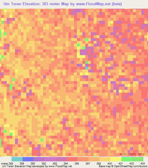 Um Teran,Sudan Elevation Map