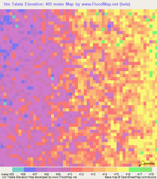 Um Talata,Sudan Elevation Map