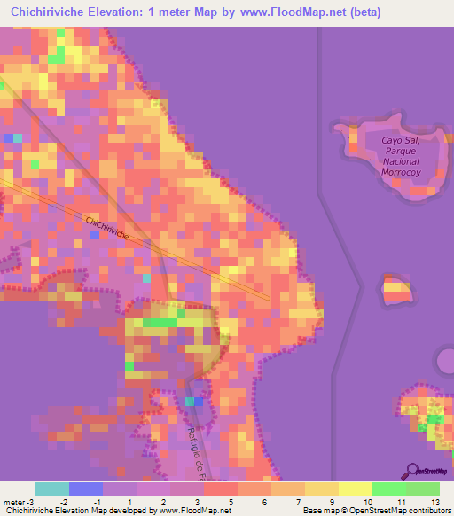 Chichiriviche,Venezuela Elevation Map