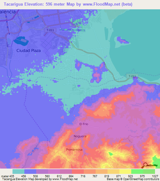 Tacarigua,Venezuela Elevation Map