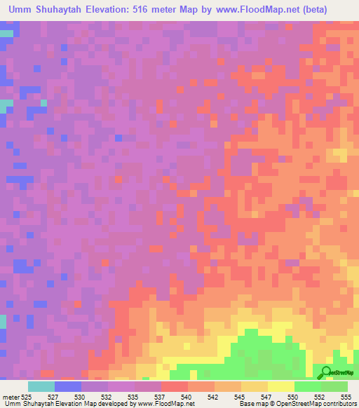 Umm Shuhaytah,Sudan Elevation Map