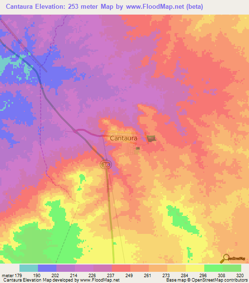 Cantaura,Venezuela Elevation Map