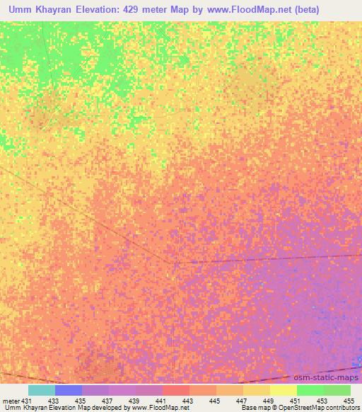 Umm Khayran,Sudan Elevation Map