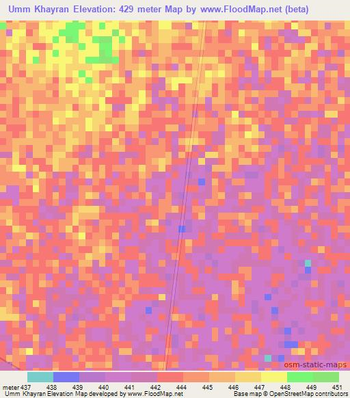 Umm Khayran,Sudan Elevation Map