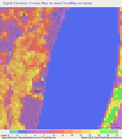 Sigsid,Ecuador Elevation Map