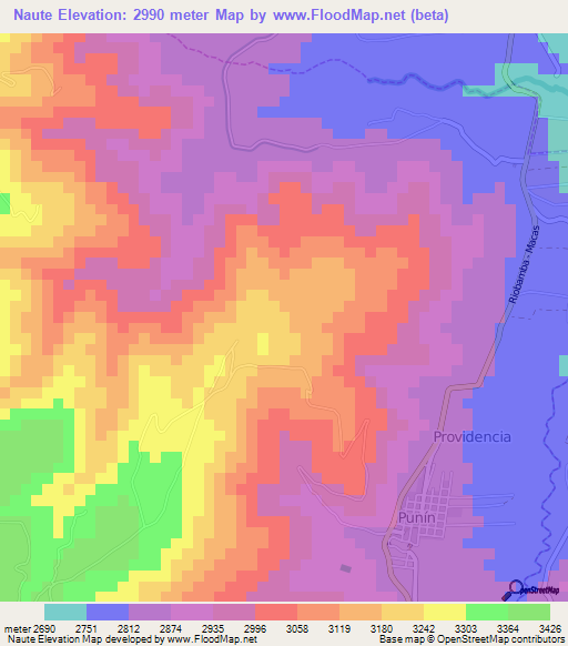 Naute,Ecuador Elevation Map