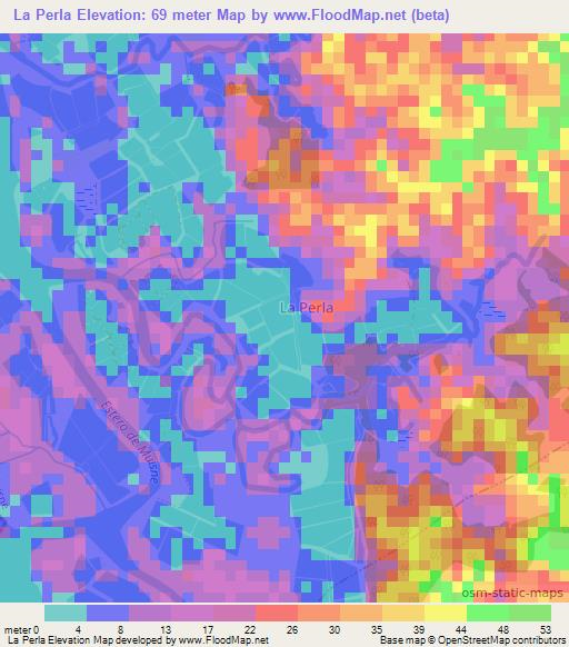 La Perla,Ecuador Elevation Map