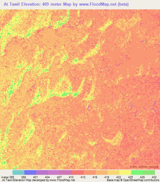 At Tawil,Sudan Elevation Map