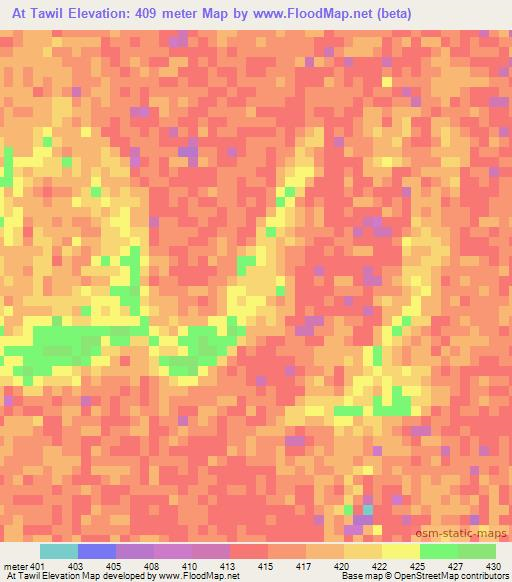 At Tawil,Sudan Elevation Map