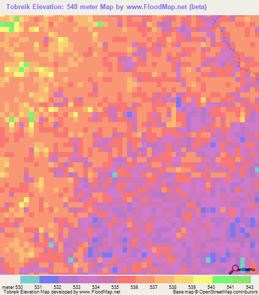 Tobreik,Sudan Elevation Map