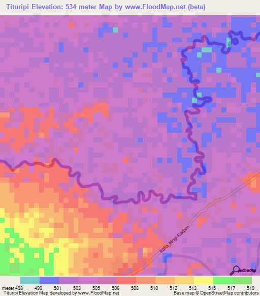 Tituripi,Sudan Elevation Map