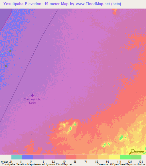 Yosuitpaha,Colombia Elevation Map