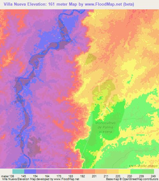 Villa Nueva,Colombia Elevation Map