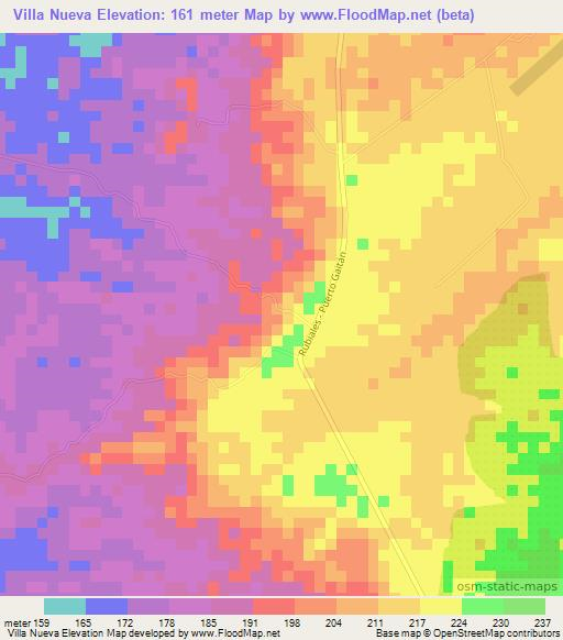 Villa Nueva,Colombia Elevation Map