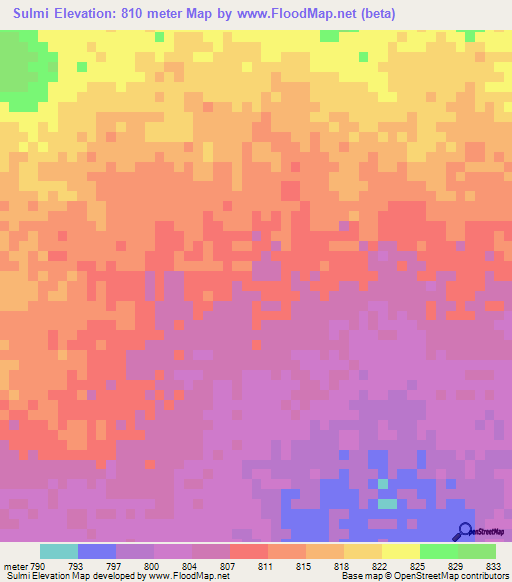 Sulmi,Sudan Elevation Map
