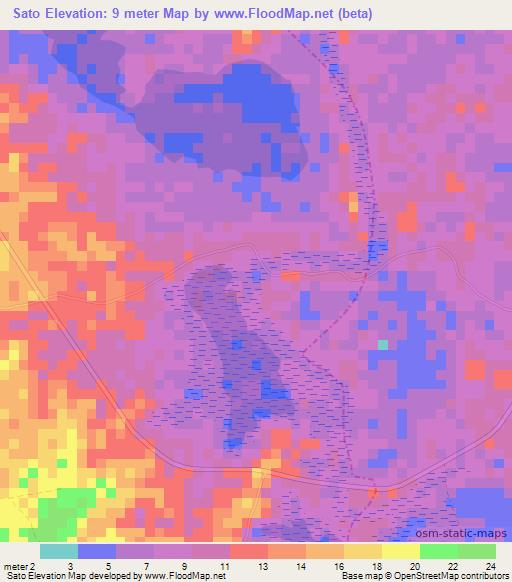 Sato,Colombia Elevation Map