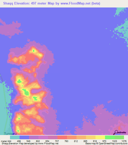 Shaqq,Sudan Elevation Map