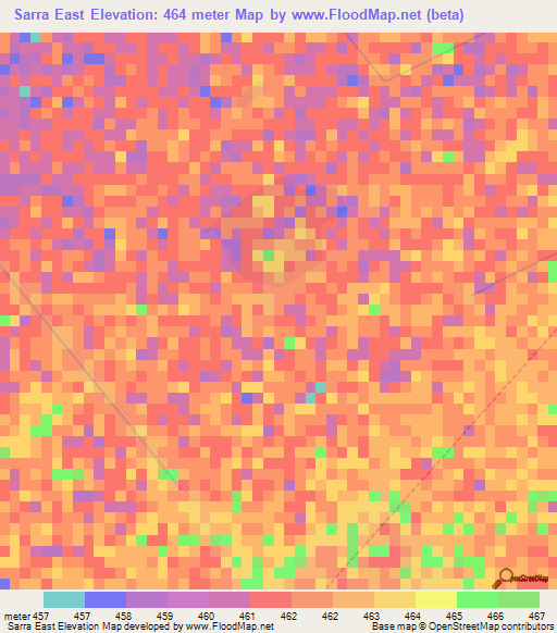 Sarra East,Sudan Elevation Map