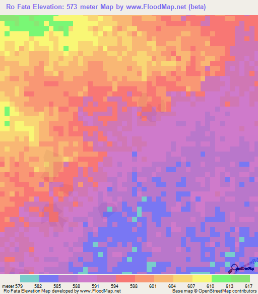Ro Fata,Sudan Elevation Map