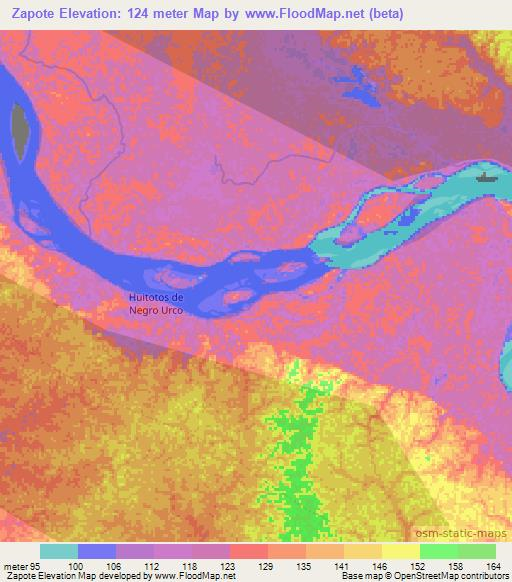 Zapote,Peru Elevation Map