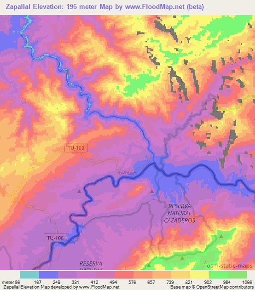 Zapallal,Peru Elevation Map