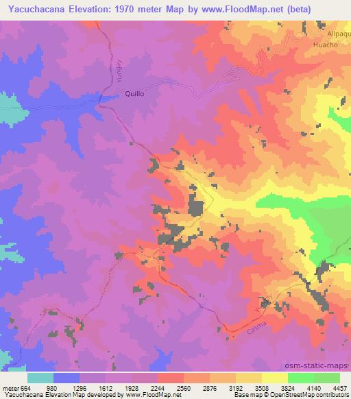 Yacuchacana,Peru Elevation Map