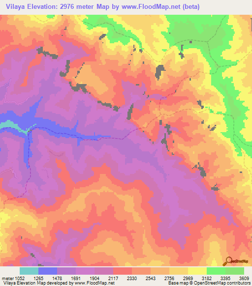 Vilaya,Peru Elevation Map