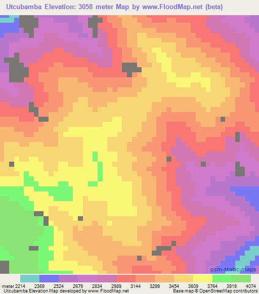 Utcubamba,Peru Elevation Map