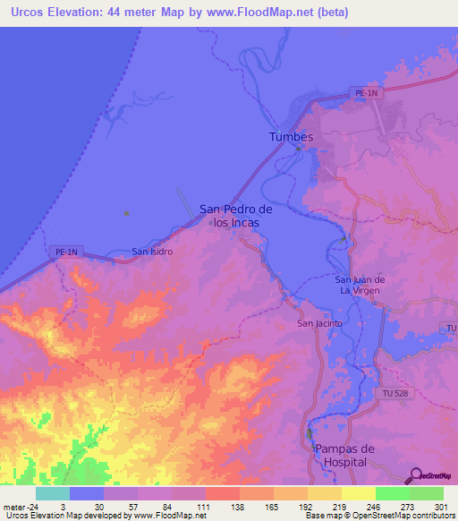 Urcos,Peru Elevation Map