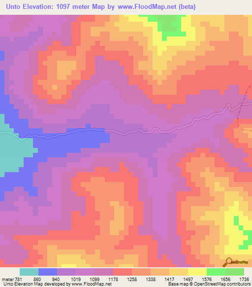 Unto,Peru Elevation Map