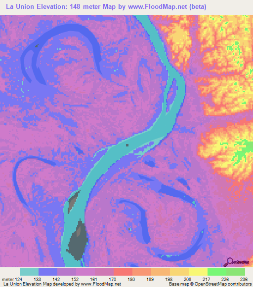 La Union,Peru Elevation Map