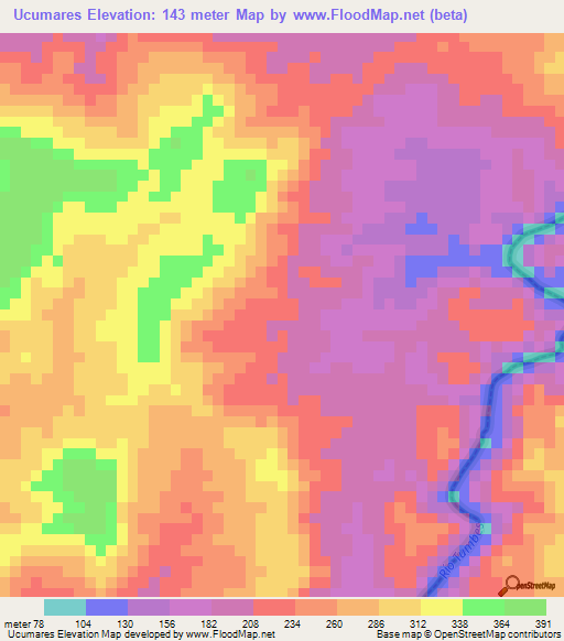 Ucumares,Peru Elevation Map