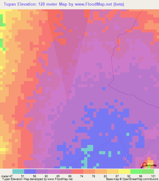 Tupan,Peru Elevation Map