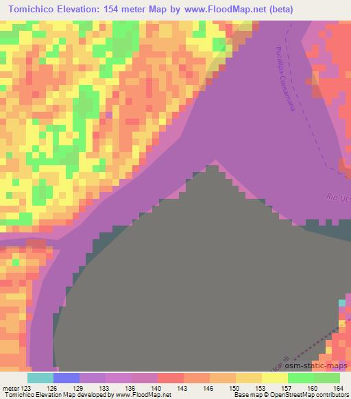 Tomichico,Peru Elevation Map