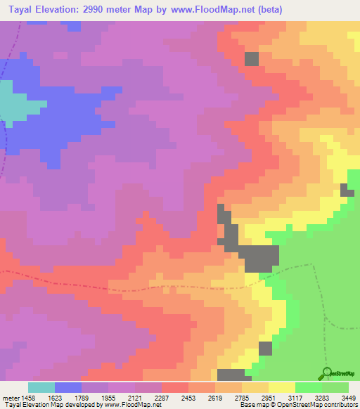 Tayal,Peru Elevation Map