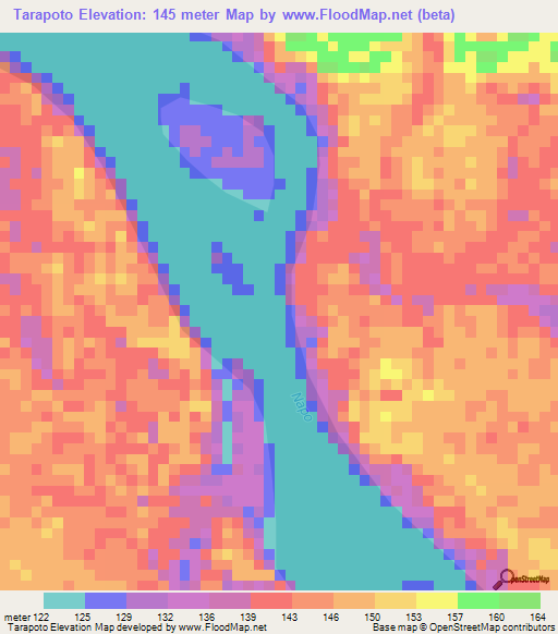 Tarapoto,Peru Elevation Map