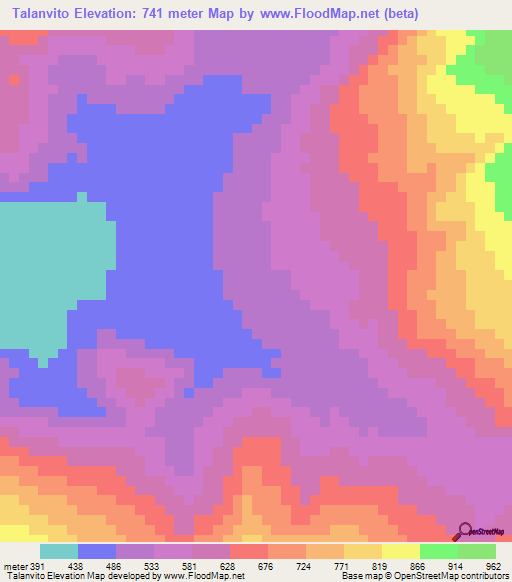 Talanvito,Peru Elevation Map