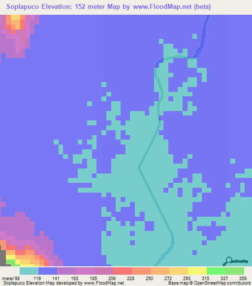 Soplapuco,Peru Elevation Map