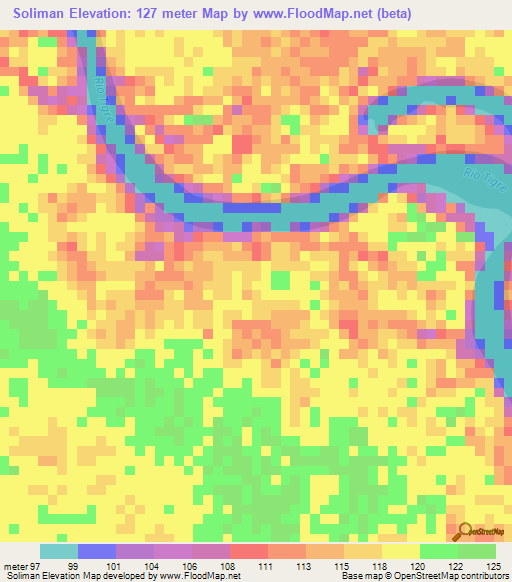 Soliman,Peru Elevation Map