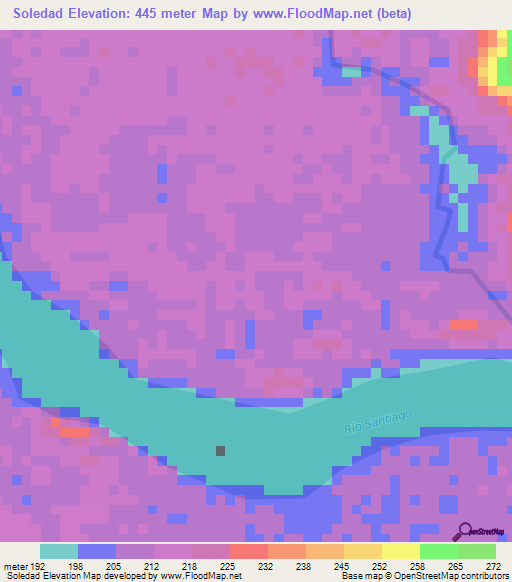 Soledad,Peru Elevation Map