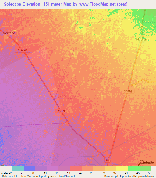 Solecape,Peru Elevation Map
